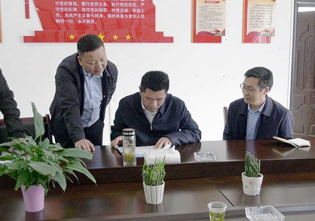 宋晓路在大营村详细了解工作中存在的难点问题，并现场帮助协调解决.jpg