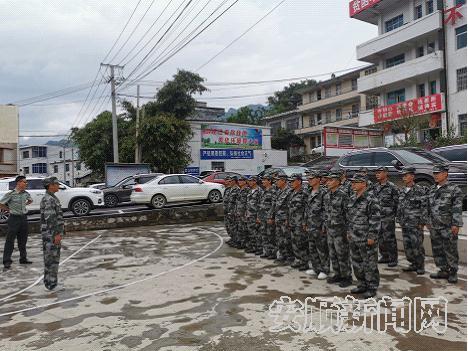 火花镇开展抢险救灾基干民兵训练活动